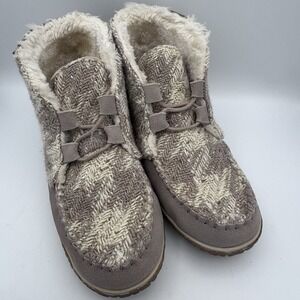 Minnetonka Moccasin Torrey Pile-Lined Slippers  Ankle Boots Women's Size 8